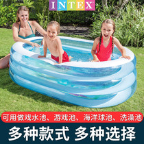  INTEX Adult childrens swimming pool Raised family inflatable pool Ball pool Paddling pool Fish pond