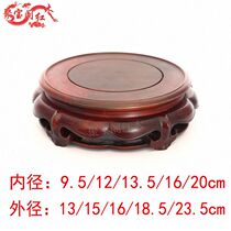 Sour branch wood carving stone vase Buddha statue crafts purple sand pot flower pot solid wood ornaments mahogany wealth base