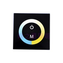 12VLED two-color light bar dimmer two-color light with dimmer switch 86 type glass touch color temperature controller