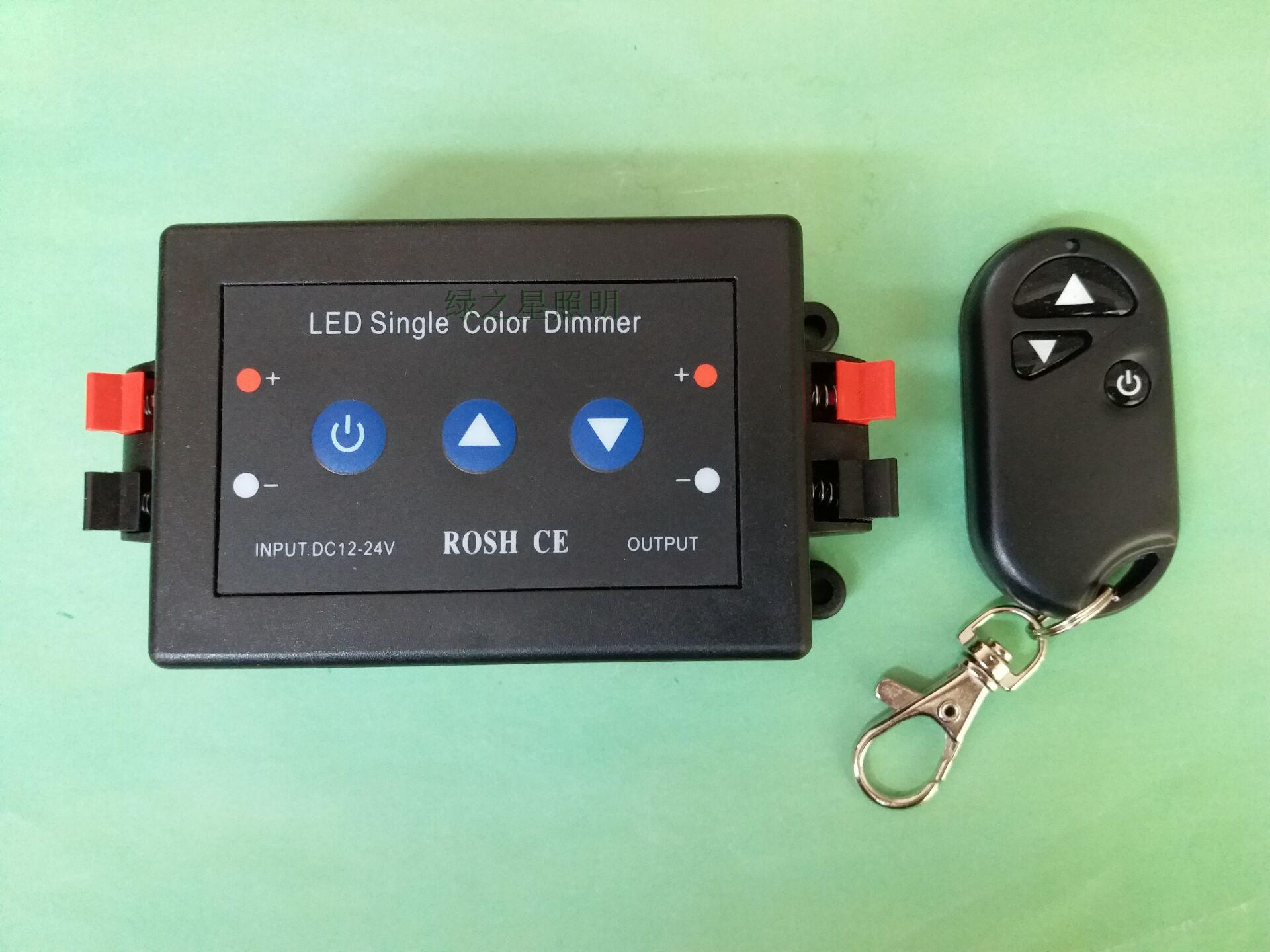 Low-voltage 12V-24V LED dimmer wireless radio frequency dimmer single-way light strip light with 3-button remote control dimmer