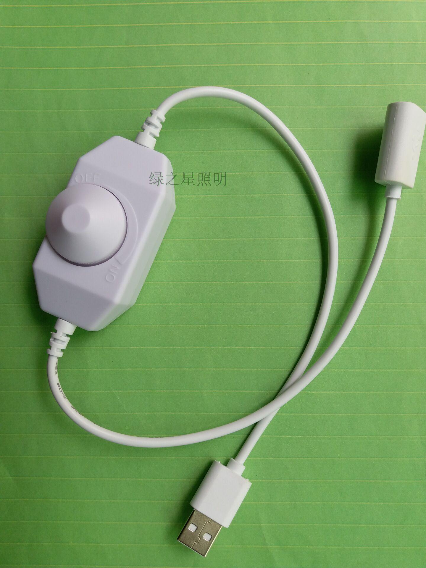 LED monochrome online dimmer Light strip light with knob switch Rotary controller 5V adjustment USB connector