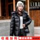 Down jacket women's short thickened glossy 2023 winter new loose Korean style hooded white duck down warm jacket