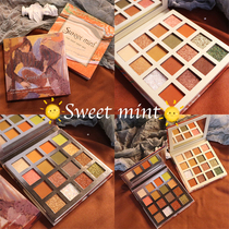 sweet mint eye shadow plate ins Super fire orange series cheap student glitter Pearl waterproof sequin niche