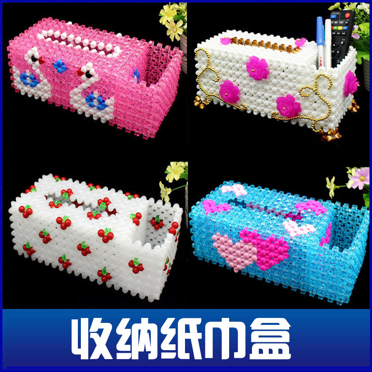 DIY Handmade Beaded Tissue Box Material Kit, Tissue Box Made of High-Quality A-Grade Material, Woven Acrylic Loose Beads Video