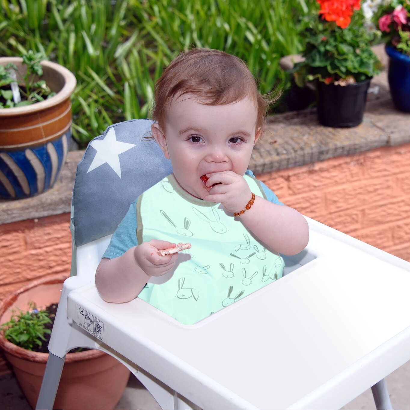 Xinlan IKEA baby dining chair anti-collision cushion children anti-collision head protection pad baby high chair cushion cushion accessories