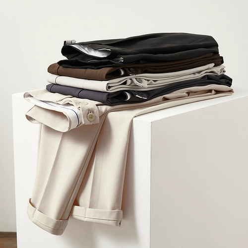 Штаны, коричневый пиджак классического кроя, осенние, свободный прямой крой