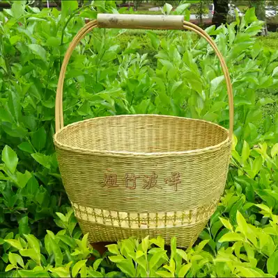 Bamboo Rings Home Law Bucket Handheld Small Bamboo Basket Fruit Basket Egg Basket Stage Props Dance New