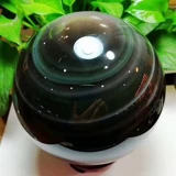 Натуральный обсидиан хрустальный мяч глаз Cai Fortune Home Office Crystal Ball Display