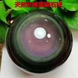 Натуральный обсидиан хрустальный мяч глаз Cai Fortune Home Office Crystal Ball Display