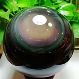 Натуральный обсидиан хрустальный мяч глаз Cai Fortune Home Office Crystal Ball Display