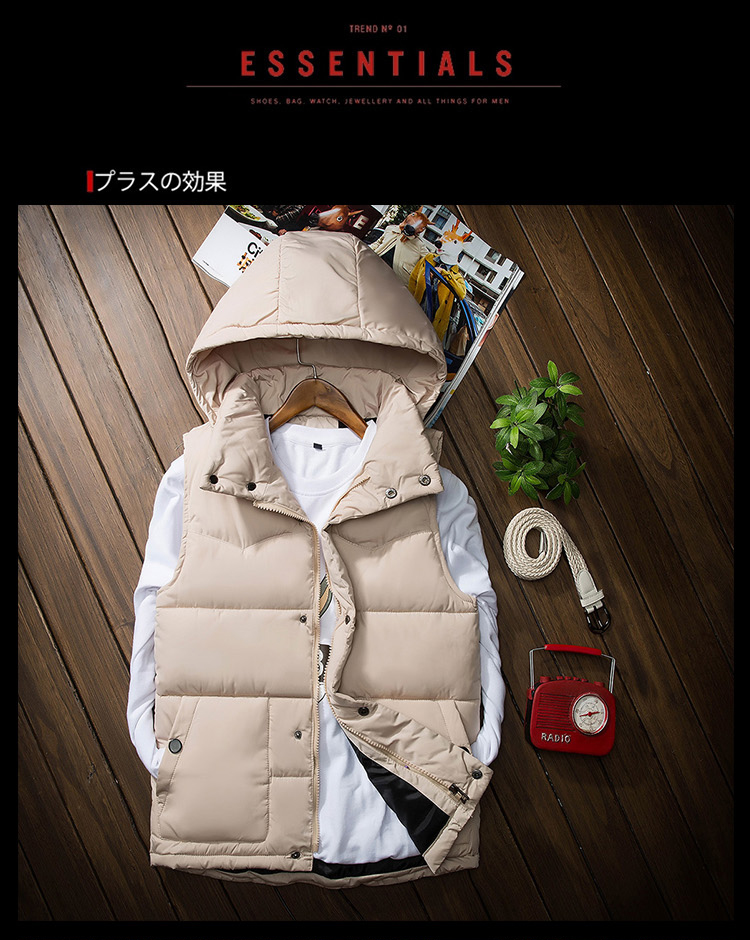 Cặp đôi mới xuống áo vest nam mùa thu và mùa đông Phiên bản Hàn Quốc của thủy triều mỏng dày thanh niên vest vest áo khoác nam các loại áo ba lỗ nam