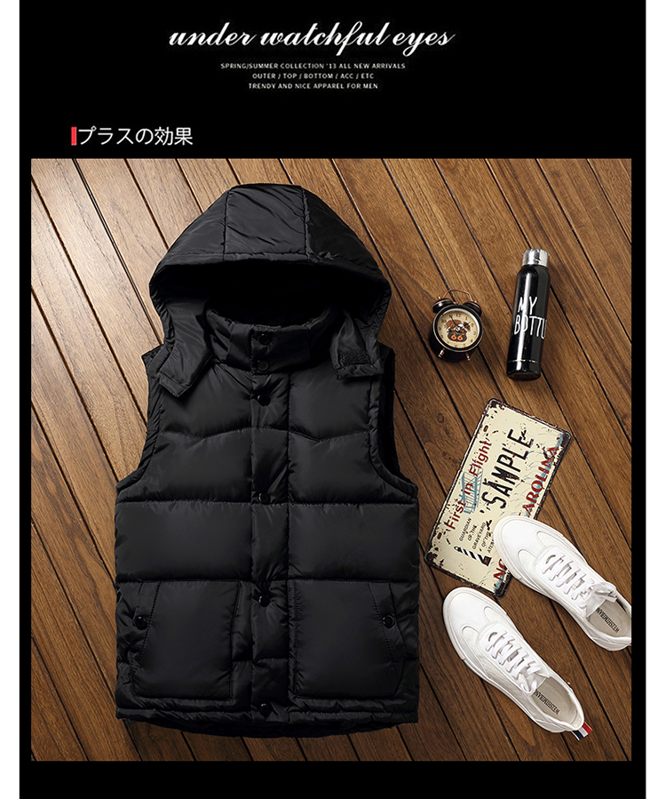 Mùa thu và mùa đông xuống cotton vest nam xu hướng kích thước lớn mỏng dày thanh niên vest vest vest nam áo khoác blazer nam hàn quốc