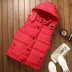 Mùa thu và mùa đông xuống cotton vest nam xu hướng kích thước lớn mỏng dày thanh niên vest vest vest nam áo ba lỗ nam tập gym Áo vest cotton