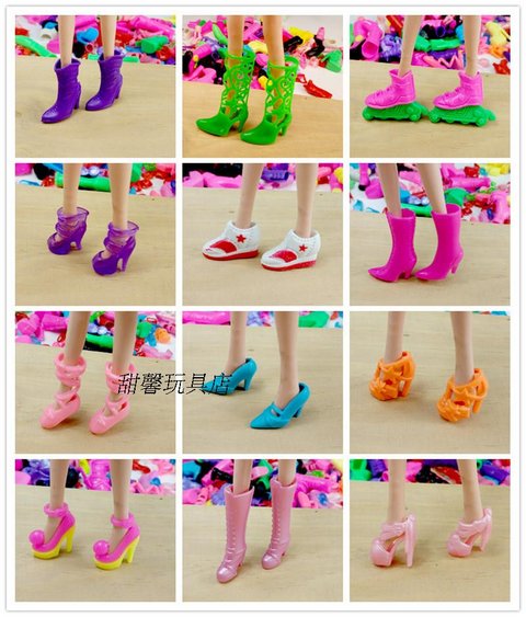 Barbie cha hơn 20 cặp babi giày búp bê pha lê cao gót có thể được Công Chúa công chúa khỏa thân bé phụ kiện đồ chơi búp bê búp bê búp bê