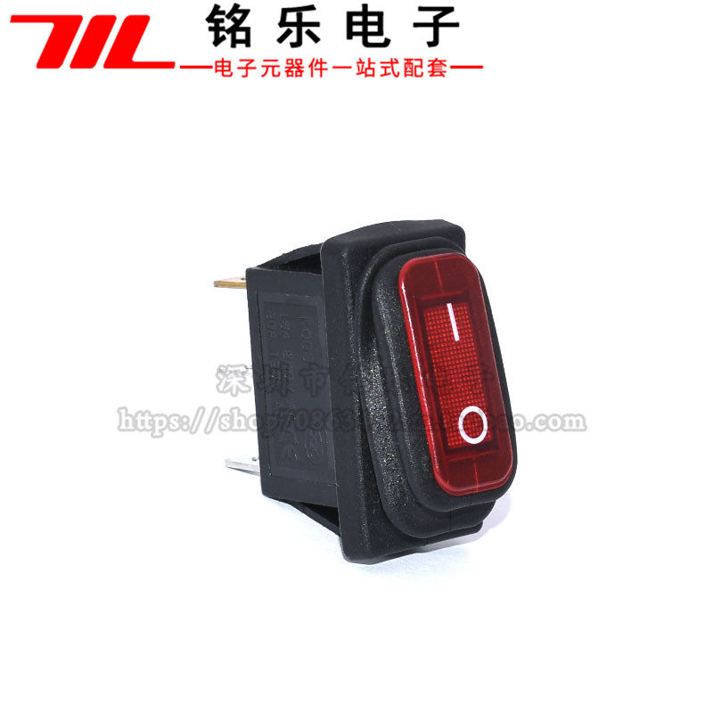 KCD3 Rocker switch one-piece silicone waterproof, dustproof and oilproof high current power supply rocker switch 2 gears, 3 feet, 2