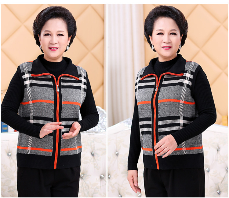 Mùa xuân và mùa thu và mùa đông mới trung niên nam giới và phụ nữ len đan vest cashmere dày vài Tang phù hợp với vest đỏ vest