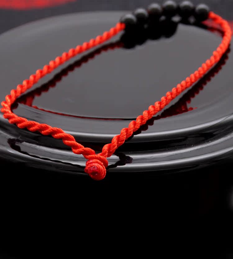 Cặp đôi vòng tròn thiên văn tự nhiên mô hình sinh viên năm nay của cuộc sống đơn giản dệt tay trung chuyển ác đỏ mỏng dây nam nữ lắc chân nữ titan