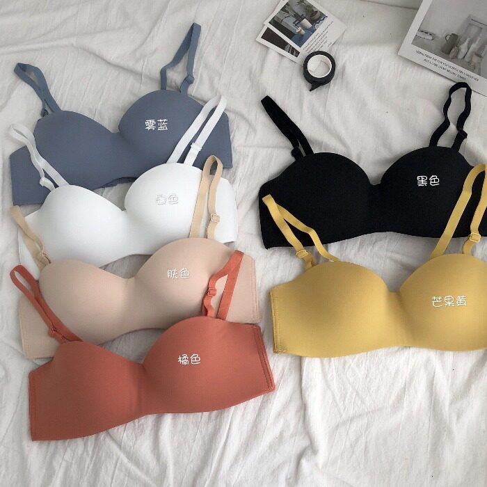 Spring and summer new anti-slip comfort and trace gathering a slice of small vest female thin steel-free ring to wipe underwear