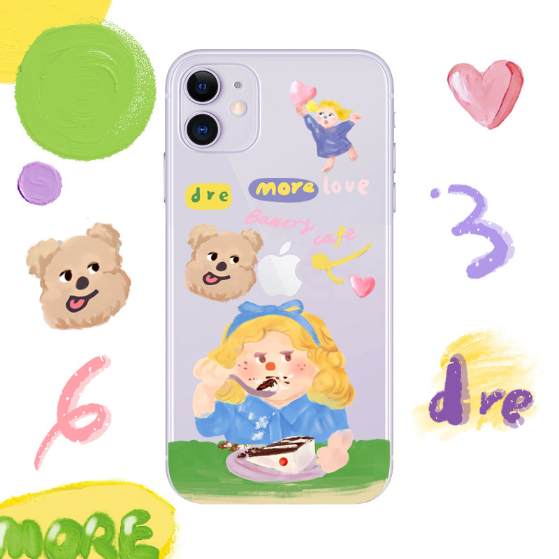 Oil painting ins Apple 11promax mobile phone protective shell iPhonexsmax silicone xr wrapping soft shell 7plus 8p shell