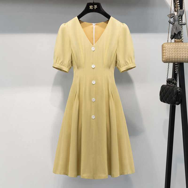 French Ladies Dress Women's 2022 Summer New Fashion Waist Temperament Skirt Celebrity Design Sense Long Skirt