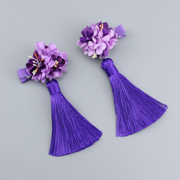 Trẻ em Mũ nón Trang sức Phụ kiện Phong cách Trung Quốc Tang Dressed Tua Hairpin Baby Girl Mũ nón Phụ kiện tóc hộp kẹp tóc cho bé gái