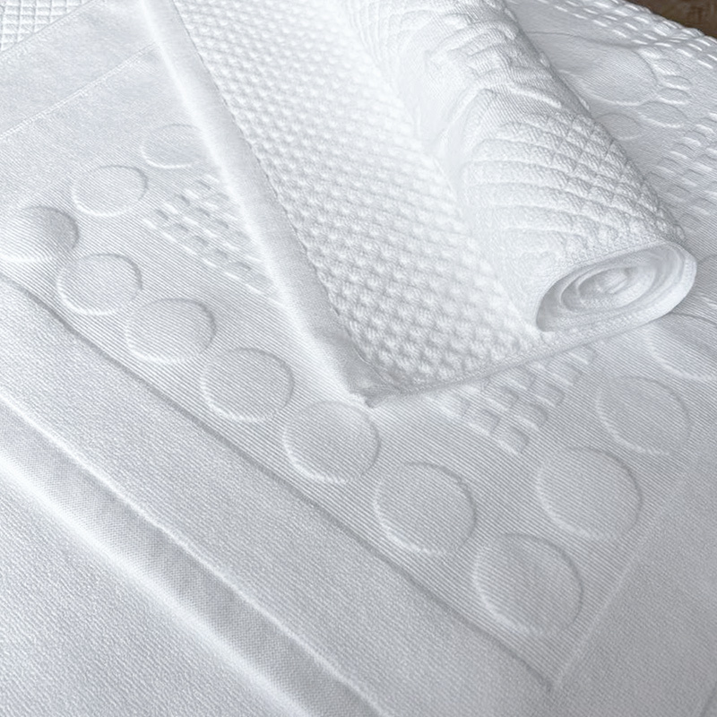 Five-Star Hotel Thick White Floor Towel, Guesthouse Pure Cotton Floor Mat, Bathroom Toilet Foot Towel with Minor Flaws