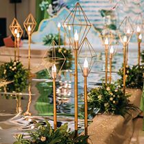 New wedding props Diamond Geometric road lead wedding planning stage layout supplies window display ornaments