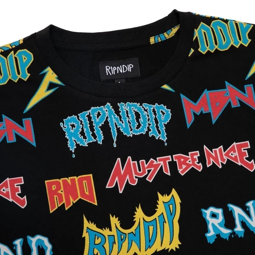 Соус Собаки, продающие подлинную футболку с короткими рукавами Ripndip Rock