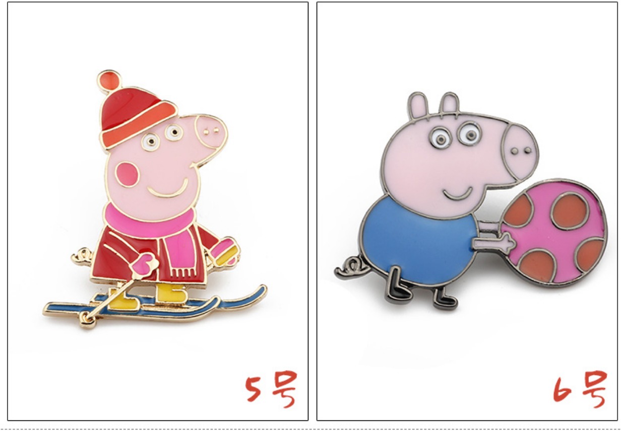 Piglet Trâm Cartoon Hoạt hình dễ thương trẻ em Huy hiệu Túi nữ Áo len Áo Trang sức Phụ kiện Pin Badge huy hiệu
