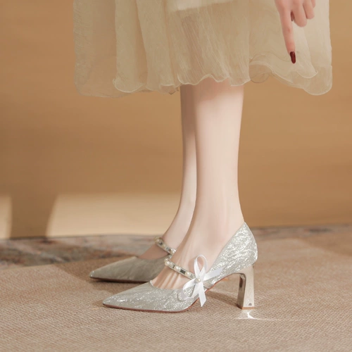 Свадебные туфли на высоком каблуке, обувь для невесты, против усталых ног, французский стиль, для подружки невесты
