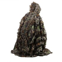 Costume Ghillie extérieur bionique 3D costume de feuille costume respirant et confortable costume de camouflage de tir doiseau avec capuche et cape 120*160 cm