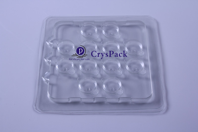 Transparent plastic case suction box Optical crystal protection packaging box CPK-OP-25 4 * 12