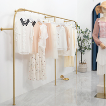 Clothing Store Show Shelf Stainless Steel Upper Wall Wall-mounted Women Clothes Hanger Shop Shelves Special Clothes Racks