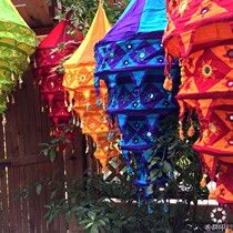 Ethnic style lantern India Nepal Southeast Asia Decorative four-layer large Tibetan Raba lampshade cloth lantern