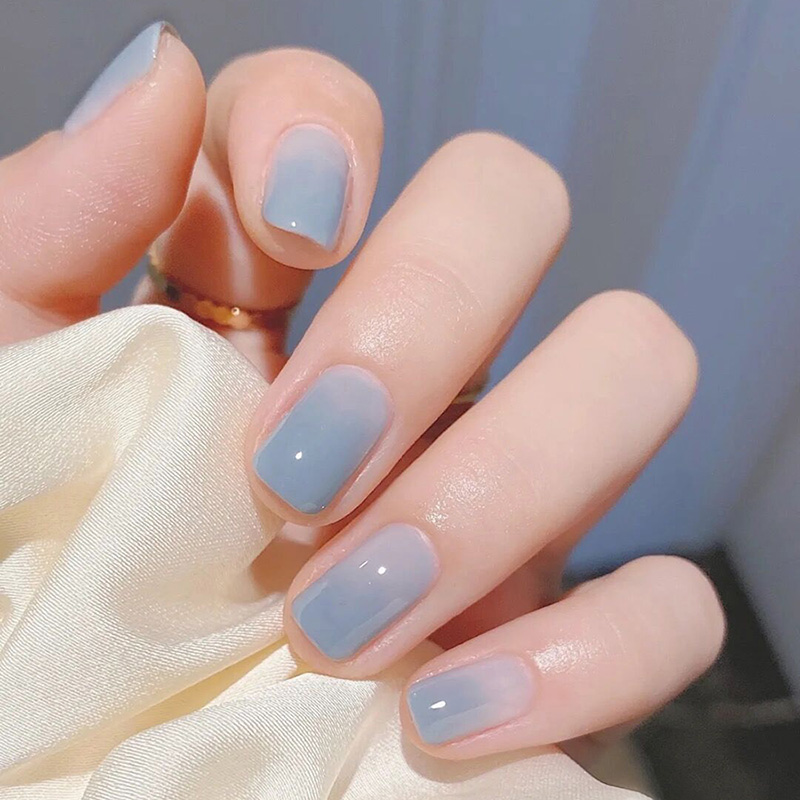 2 Bottle Nude Color style nail polish summers 2021 New color free to bake fast dry persistent non-exfoliating color blue