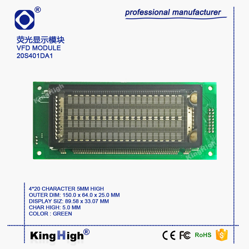 20S401DA1 Vacuum fluorescent display module VFD display Samsung 4*20 word CU20045SCPB-T23A