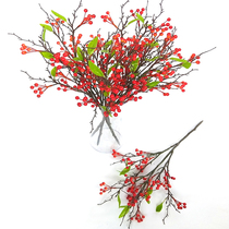 Simulation Acacia bean Berry fake flower home decoration flower arrangement process red fruit wild fruit Acacia fruit foam accessories