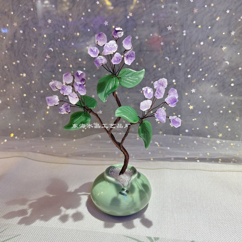 Amethyst Cluster Raw Stone Vase Ornament Handmade Gift Ornament Natural Decorative Ceramic Dried Flower Vase Dining Table Home Decor Amethyst Cluster Raw Stone Vase Ornament Handmade Gift Ornament Natural Decorative Ceramic Dried Flower Vase Dining Table Home Decor