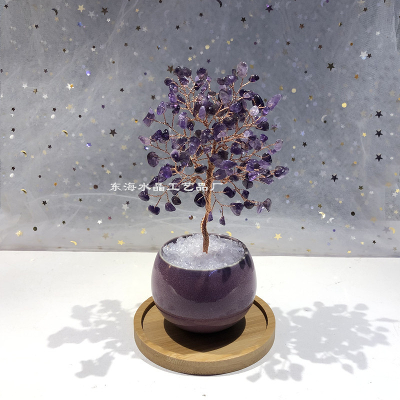 Amethyst Tree Ornaments, Natural Gifts, Housewarming Gifts, Tabletop Vases, Dried Flower Ornaments, Ceramic Flower Vessels, Handmade Floral Art Amethyst Tree Ornaments, Natural Gifts, Housewarming Gifts, Tabletop Vases, Dried Flower Ornaments, Ceramic Flower Vessels, Handmade Floral Art