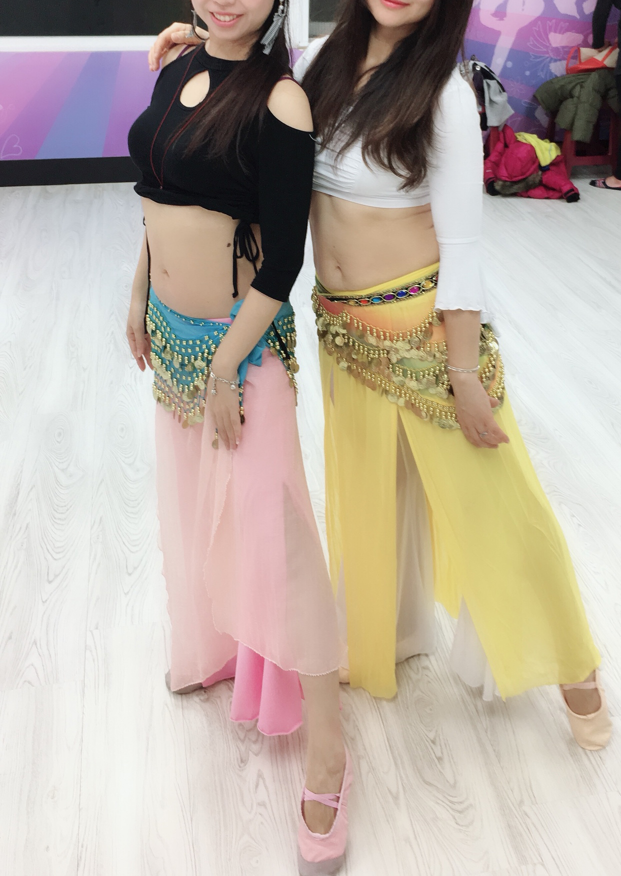 Belly dance Trung Quốc phong cách hợp nhất hiện đại thực hành múa phương Đông 2019 mùa xuân và mùa hè váy lưới dài - Khiêu vũ / Thể dục nhịp điệu / Thể dục dụng cụ giày múa