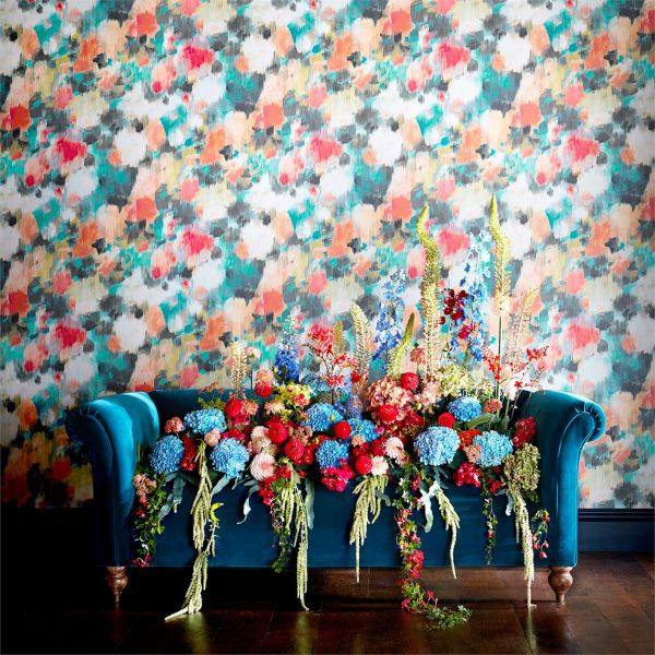 British import wallpaper Harlequin Standing modern minimalist pumping like graffiti watercolor wallpaper