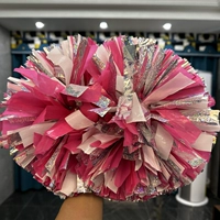 Макарон розовый белый+лазерный серебро 6 дюймов