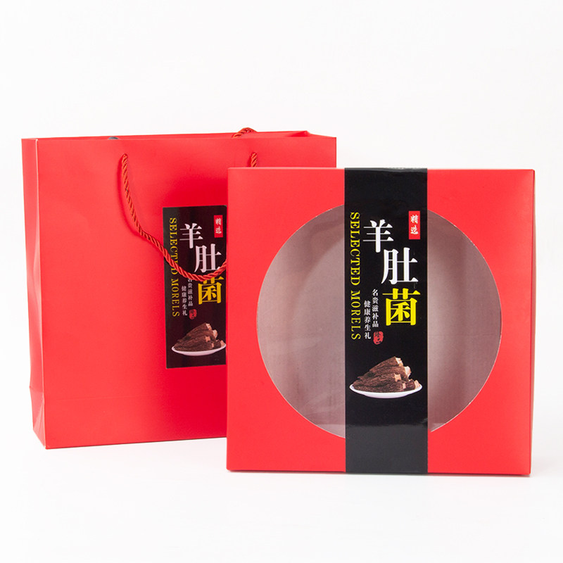 2026选购红黑雕花羊肚菌包装盒，100克250克圆盒适合哪些场景？