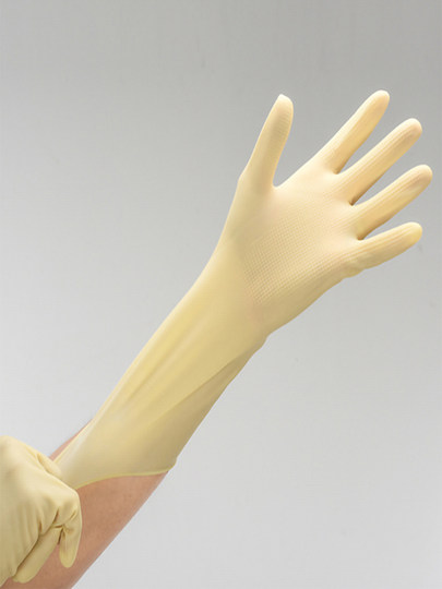 Oriental Red Labor Protection Latex Gloves, Kitchen Beef Tendon Thickened Durable Cleaning Waterproof Wear-Resistant Work Household Women's Rubber Gloves