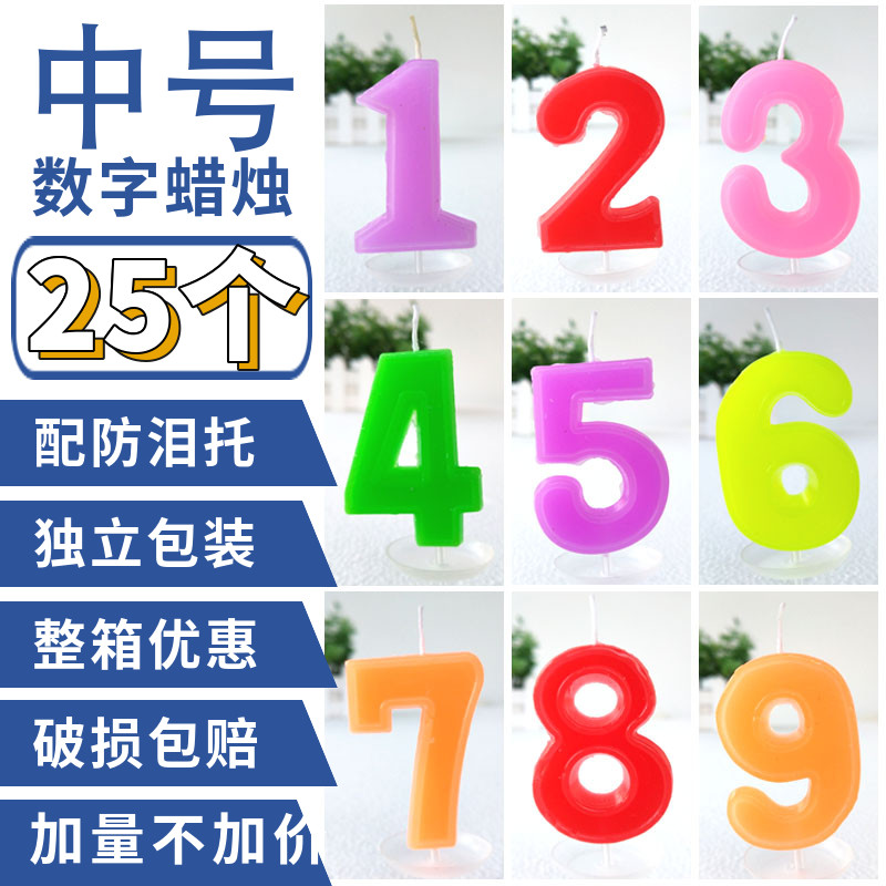 Large supply of medium digital birthday candles Whole box FCL discount 23 in a box 920 in a box