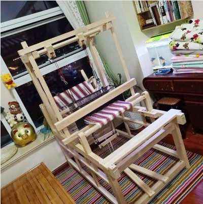 Old fashioned handmade old coarse cloth loom tourist area swing piece teaching furnishing adult-Taobao