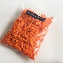 Orange wear-resistant non-slip finger cover rubber pitting finger set to pick up vegetables and counting bills with a thick bag