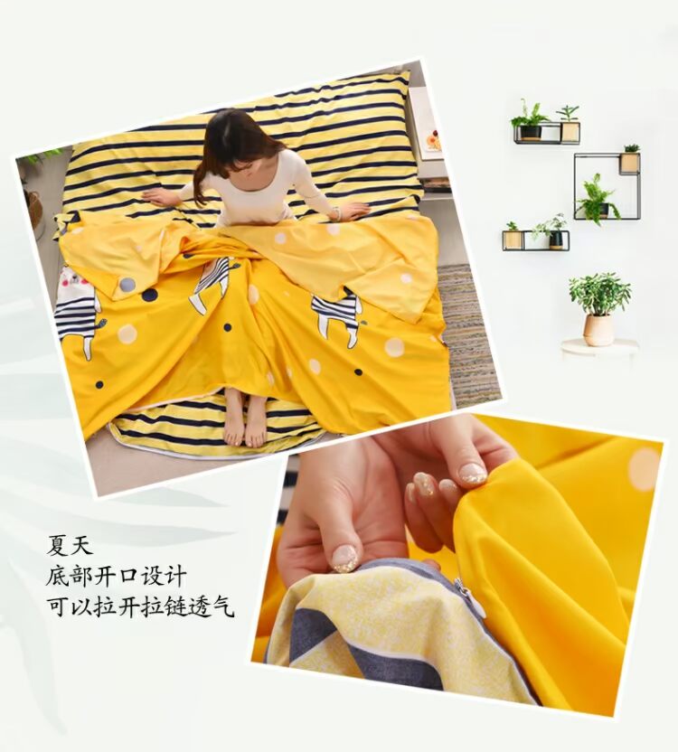 Khăn trải giường cô gái du lịch Bắc Âu phải gấp mảnh dễ thương nhỏ tươi ra dòng túi ngủ bẩn - Túi ngủ túi ngủ chống muỗi