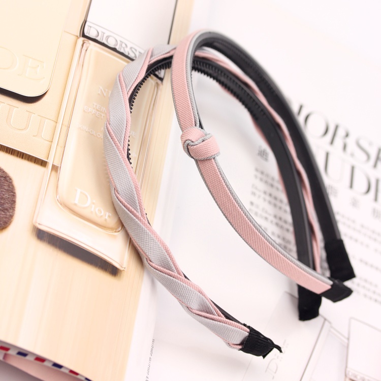 Korean hair accessories classic bow hair hoop female retro simple temperament fine knotted hairclip headband headgear headgear headgear with teeth