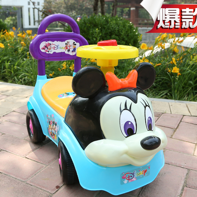 Children's twisting and twisting car with 4 wheels for children The baby boy's baby boy's toy car ride can be seated at 1-3 years old